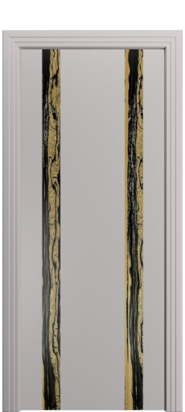 Дверь межкомнатная Порта Алекс КАНТРИ 4 Платинум софт вставка эспрессо эмаль