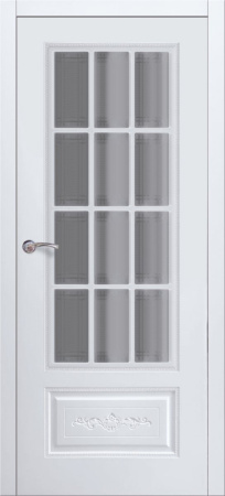 Дверь межкомнатная ЗОДЧИЙ АФИНА 12 ПО Софт тальк стекло матированное тонированное