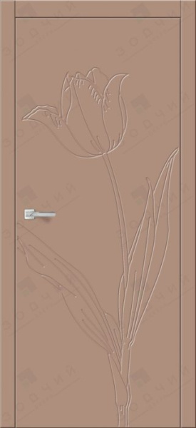 Дверь межкомнатная ЗОДЧИЙ ФЛОРА ТЮЛЬПАН Капучино софт