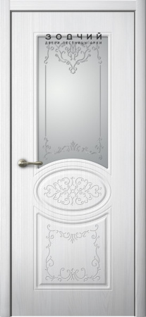 Дверь межкомнатная ЗОДЧИЙ ПАТРИСИЯ 1 ПО Сандал белый стекло мателюкс светлое