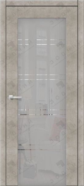 Дверь межкомнатная ЗОДЧИЙ ИТАЛЬЯНО 6 ПО Бетон бежевый
