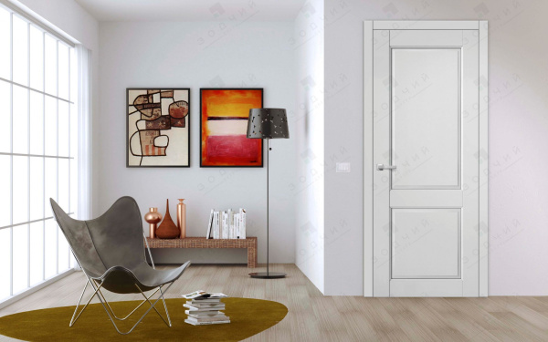 Дверь межкомнатная ЗОДЧИЙ ВЕЛЬВЕТ Шагрень белая