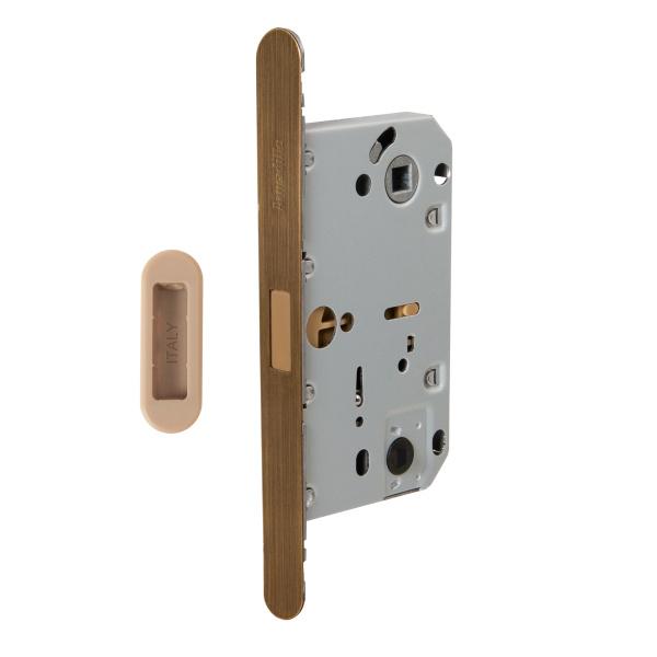 Магнитная Armadillo (Армадилло) защелка WC с ответной планкой GRAVITY.PRO G01.196.50.96 AB бронза