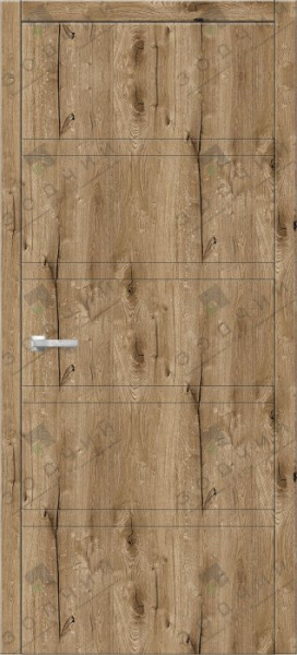 Дверь межкомнатная ЗОДЧИЙ ИТАЛЬЯНО 6 ПГ Дуб канадский
