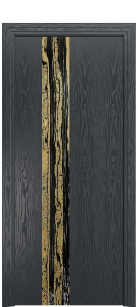 Дверь межкомнатная Порта Алекс КАНТРИ 3  Графит вставка эспрессо шпон