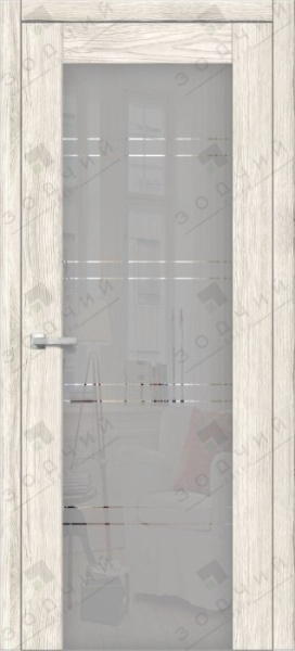 Дверь межкомнатная ЗОДЧИЙ ИТАЛЬЯНО 6 ПО Тополь белый