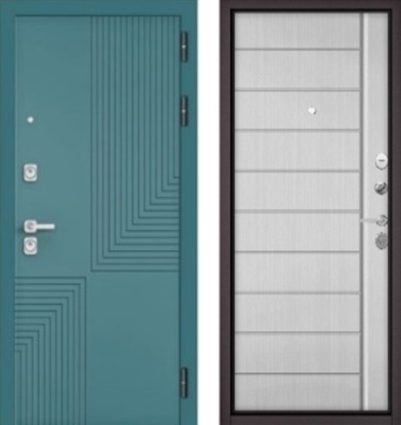 Входная дверь МАСТИНО CITY PRIME 195 Верде / 136 Белый ларче