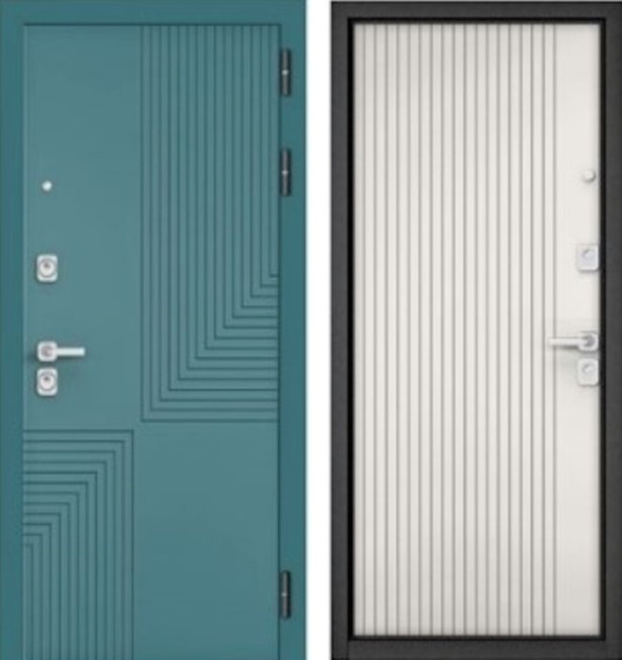 Входная дверь МАСТИНО CITY PRIME 195 Верде / 161 Белый матовый Белый софт