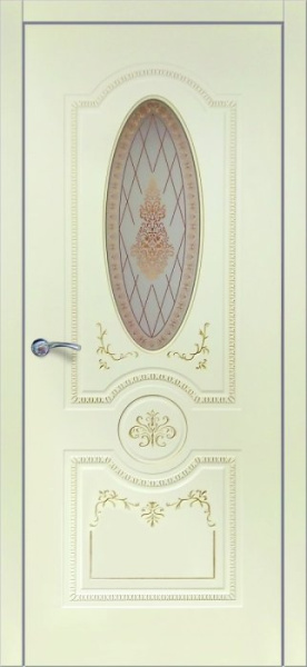 Дверь межкомнатная ЗОДЧИЙ МАДРИД ПО Шагрень латте стекло матированное