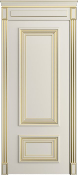 Дверь межкомнатная Порта Алекс КЛАССИКА 11 Бежевая патина золото эмаль