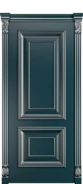 Дверь межкомнатная Порта Алекс КЛАССИКА 10 Лазурь патина серебро эмаль