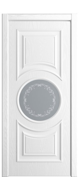 Дверь межкомнатная Порта Алекс КЛАССИКА 1 Белоснежный шпон, стекло №4