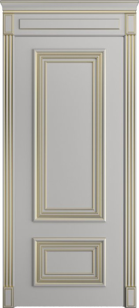 Дверь межкомнатная Порта Алекс КЛАССИКА 11 Грей патина золото эмаль