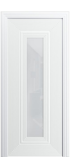 Дверь межкомнатная Порта Алекс ПОРТА1 Вайт софт эмаль, стекло белое