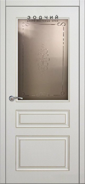 Дверь межкомнатная ЗОДЧИЙ НИЦЦА 7 ПО Софт тальк стекло матированное