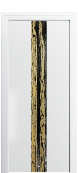 Дверь межкомнатная Порта Алекс КАНТРИ 2 Вайт софт вставка эспрессо эмаль