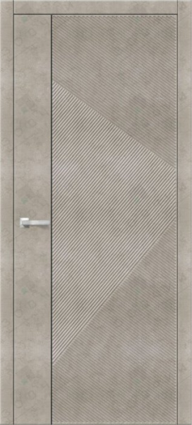 Дверь межкомнатная ЗОДЧИЙ УНИКА 4 ПГ Бетон бежевый