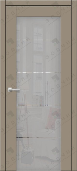 Дверь межкомнатная ЗОДЧИЙ ИТАЛЬЯНО 5 ПВХ ПО Глясе софт