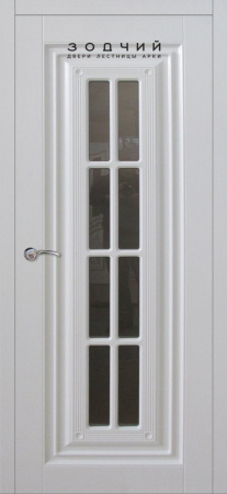 Дверь межкомнатная ЗОДЧИЙ АФИНА 8 ПО Софт тальк стекло тонированное матированное