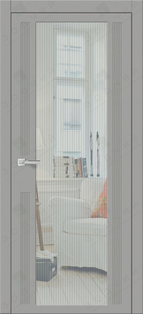 Дверь межкомнатная ЗОДЧИЙ МИРА 1 ПО Софт серый