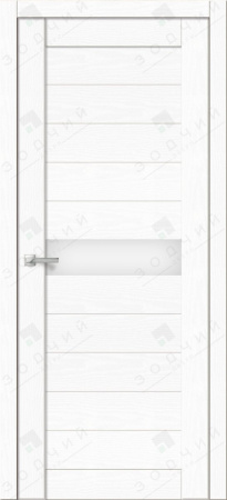Дверь межкомнатная ЗОДЧИЙ СТИЛЬ Д-001 ПО Бьянка белая стекло мателюкс светлое