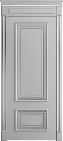 Дверь межкомнатная Порта Алекс КЛАССИКА 11 Грей патина серебро эмаль