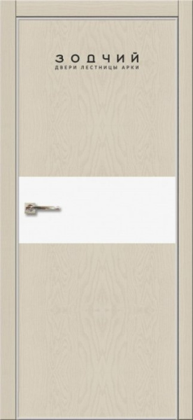 Дверь межкомнатная ЗОДЧИЙ МЕГАПОЛИС Г20 ПГ Айриш вуд вставка МДФ Софт тальк