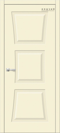Дверь межкомнатная ЗОДЧИЙ ТВИСТ 3 ПГ Шагрень латте