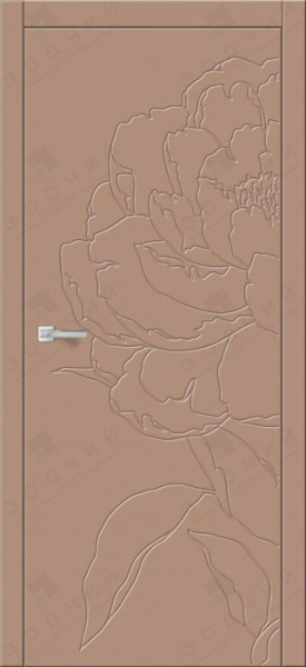 Дверь межкомнатная ЗОДЧИЙ ФЛОРА ПИОН Капучино софт