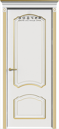 Дверь межкомнатная ЗОДЧИЙ НАТАЛИ ШИК ПАТИНА ПГ Шагрень айриш патина золото