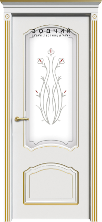 Дверь межкомнатная ЗОДЧИЙ НАТАЛИ ШИК ПАТИНА ПО Шагрень айриш патина золото