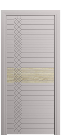 Дверь межкомнатная Порта Алекс ПОРТА 2 Платинум софт вставка CPL эмаль