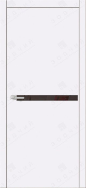 Дверь межкомнатная ЗОДЧИЙ СИТИ В9 ПО Фиджи стекло Лакобель черный