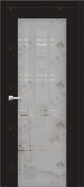 Дверь межкомнатная ЗОДЧИЙ ИТАЛЬЯНО 6 ПО Шагрень черная