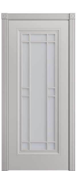 Дверь межкомнатная Порта Алекс Премиум 5 Агат эмаль, стекло сатин светлый