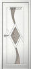 Дверь межкомнатная ЗОДЧИЙ КРИСТАЛЛ 3 ПО Тополь белый стекло тонированное рисунок Кувшинка