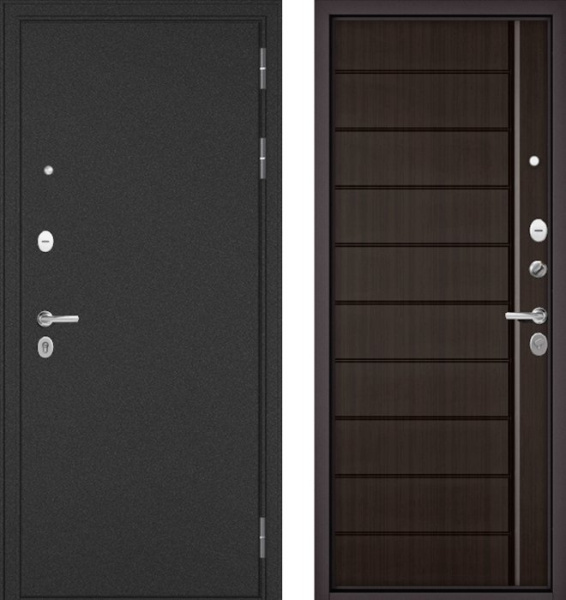 Входная дверь МАСТИНО TRUST MASS Металл Букле графит / 136 Шоколад ларче