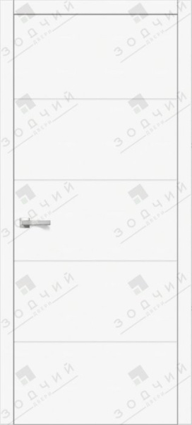 Дверь межкомнатная ЗОДЧИЙ ИТАЛЬЯНО 5 ПВХ ПГ Шагрень белая