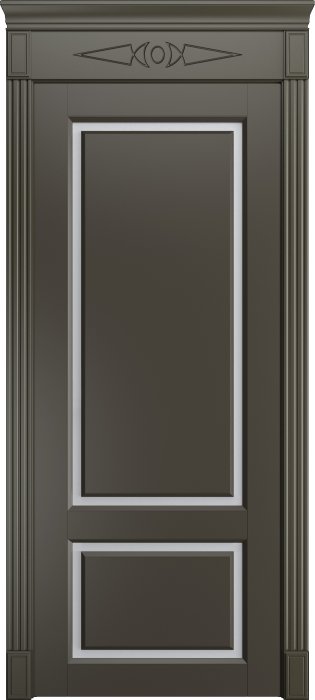 Дверь межкомнатная Порта Алекс СОЛО 3 Гриджио эмаль, стекло сатин светлый