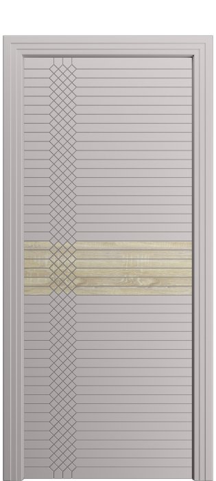 Дверь межкомнатная Порта Алекс ПОРТА 2 Платинум софт вставка CPL эмаль