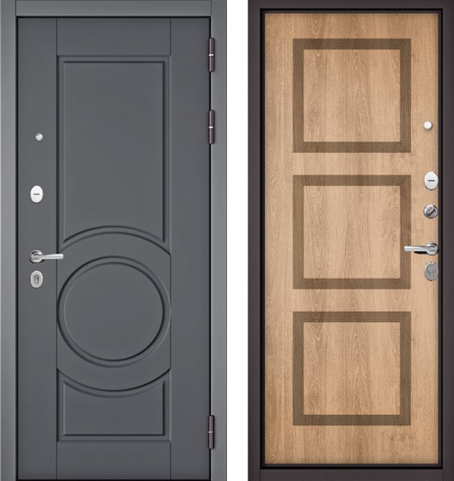 Входная дверь МАСТИНО TRUST MASS 6 Оскуро / 192 Дуб шале натуральный