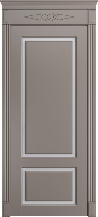 Дверь межкомнатная Порта Алекс СОЛО 3 Темно-серая эмаль, стекло сатин светлый