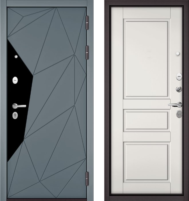 Входная дверь МАСТИНО TRUST MASS 202 Океан стронг / D-2 Белый софт