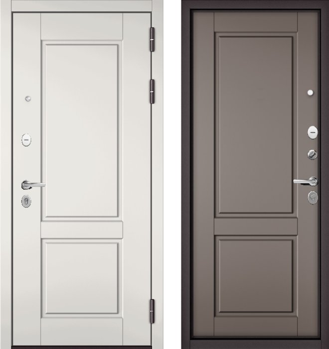 Входная дверь МАСТИНО TRUST MASS 1 Белый матовый / D-1 Эмаль капучино