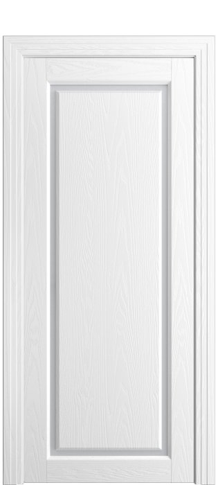 Дверь межкомнатная Порта Алекс СОЛО 2 Белоснежный шпон, стекло сатин светлый