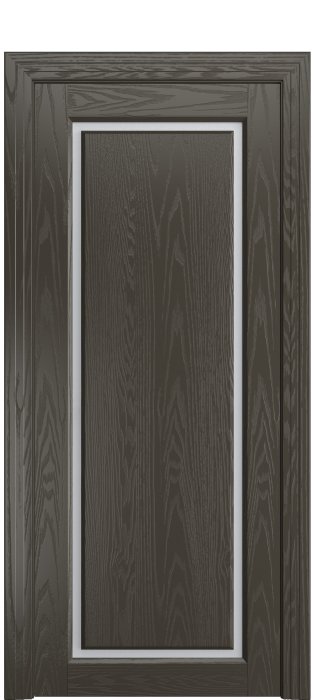 Дверь межкомнатная Порта Алекс СОЛО 2 Гриджио шпон, стекло сатин светлый