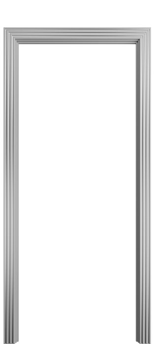 Наличник фигурный Порта Алекс светло-серый патина серебро шпон