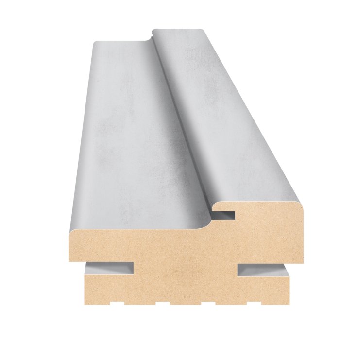 Дверная коробка Бизнес Парк телескопическая ПВХ для дверей Crystal 2065х69х30 мм Крем бетон