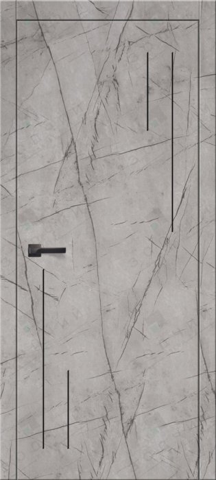 Дверь межкомнатная ЗОДЧИЙ КОМФОРТ 4 ПГ Мрамор серый