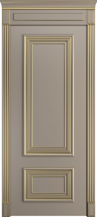 Дверь межкомнатная Порта Алекс КЛАССИКА 11 Латте патина золото эмаль